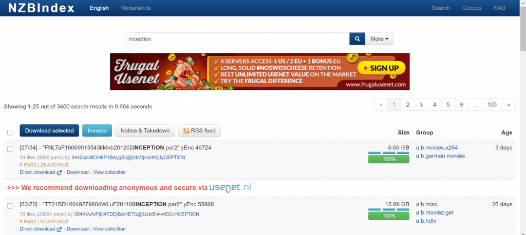 NZBIndex: One of the best NZB Search Engines