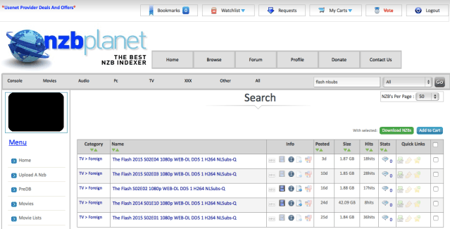 NZBPlanet: One of the best NZB Search Engines