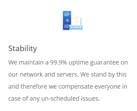 Seedbox.io 99.9% uptime guarantee